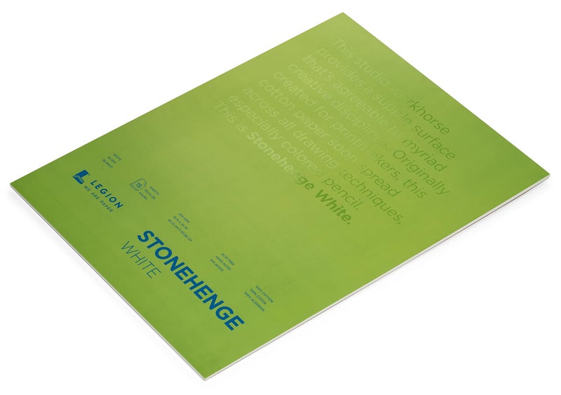 Stonehenge Legion Stonehenge Pad, Cotton Deckle Edge Paper, 18 X 24 inches, White, 15 Sheets - Image 2